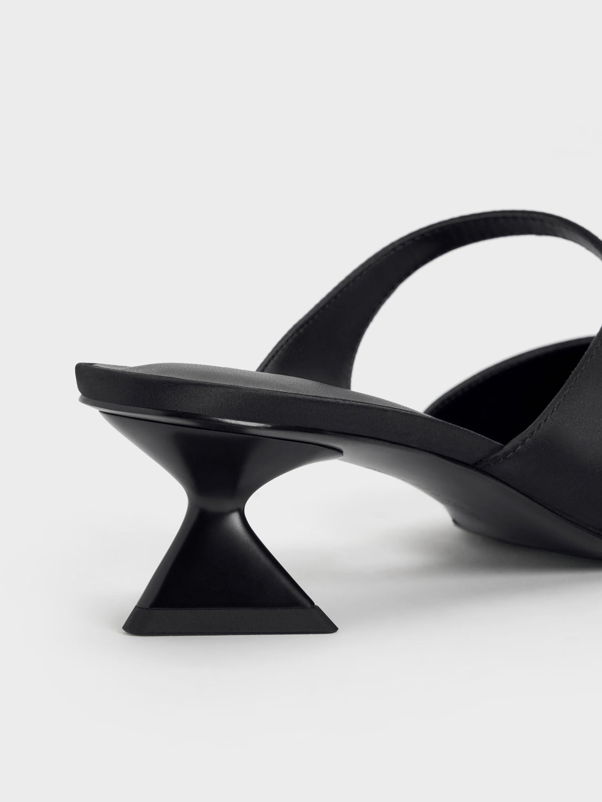 CHARLES & KEITH Popular / Vada Asymmetric Sculptural Heel Pumps - Black