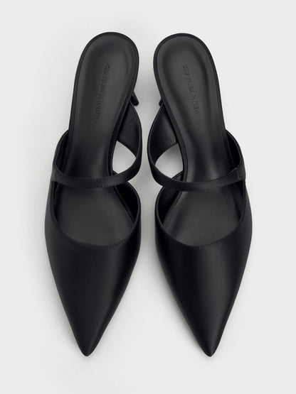 CHARLES & KEITH Popular / Vada Asymmetric Sculptural Heel Pumps - Black