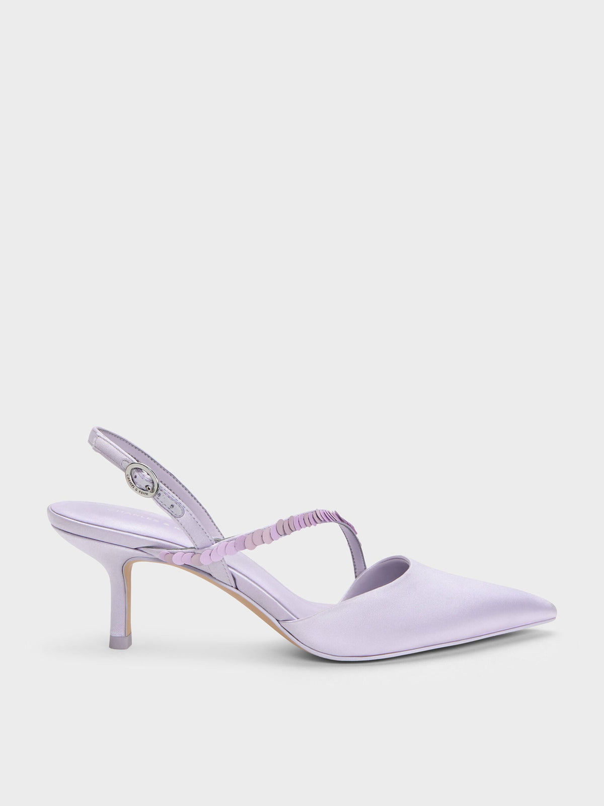 CHARLES & KEITH Exclusive / Briella Sequinned Slingback Pumps - Lilac
