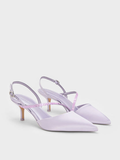 CHARLES & KEITH Exclusive / Briella Sequinned Slingback Pumps - Lilac