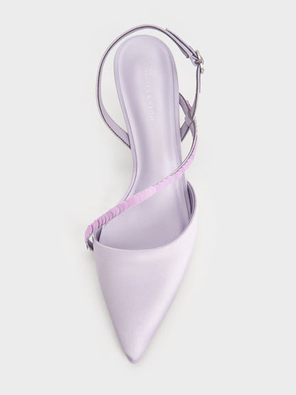 CHARLES & KEITH Exclusive / Briella Sequinned Slingback Pumps - Lilac