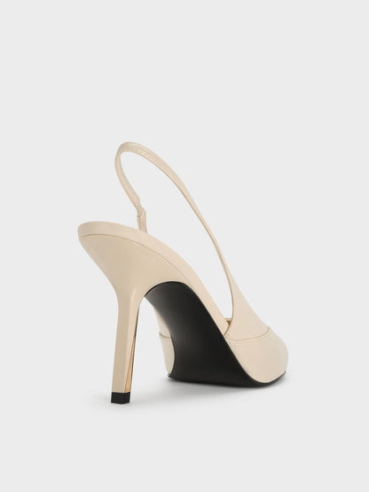 CHARLES & KEITH Sale / Taylen Slingback Pumps - Beige