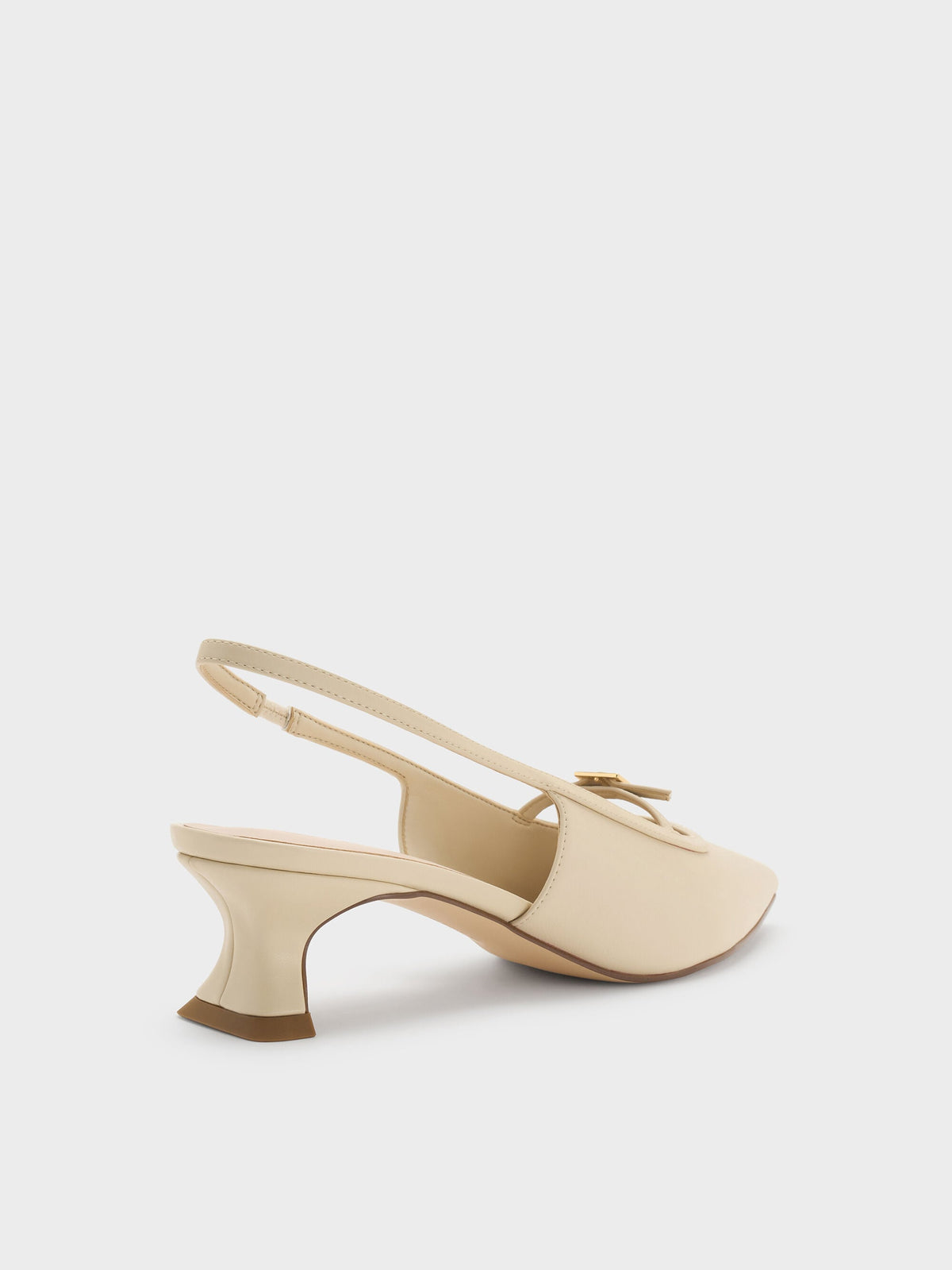 CHARLES & KEITH Trending / Buckle-Strap Slingback Pumps - Beige