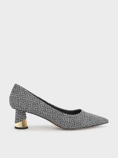 CHARLES & KEITH Quality / Cammie Tweed Metallic-Heel Pumps - Multi