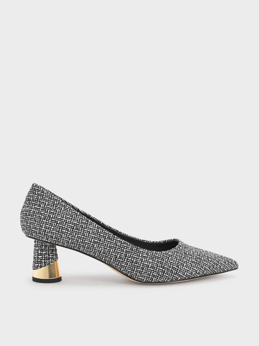 CHARLES & KEITH Quality / Cammie Tweed Metallic-Heel Pumps - Multi