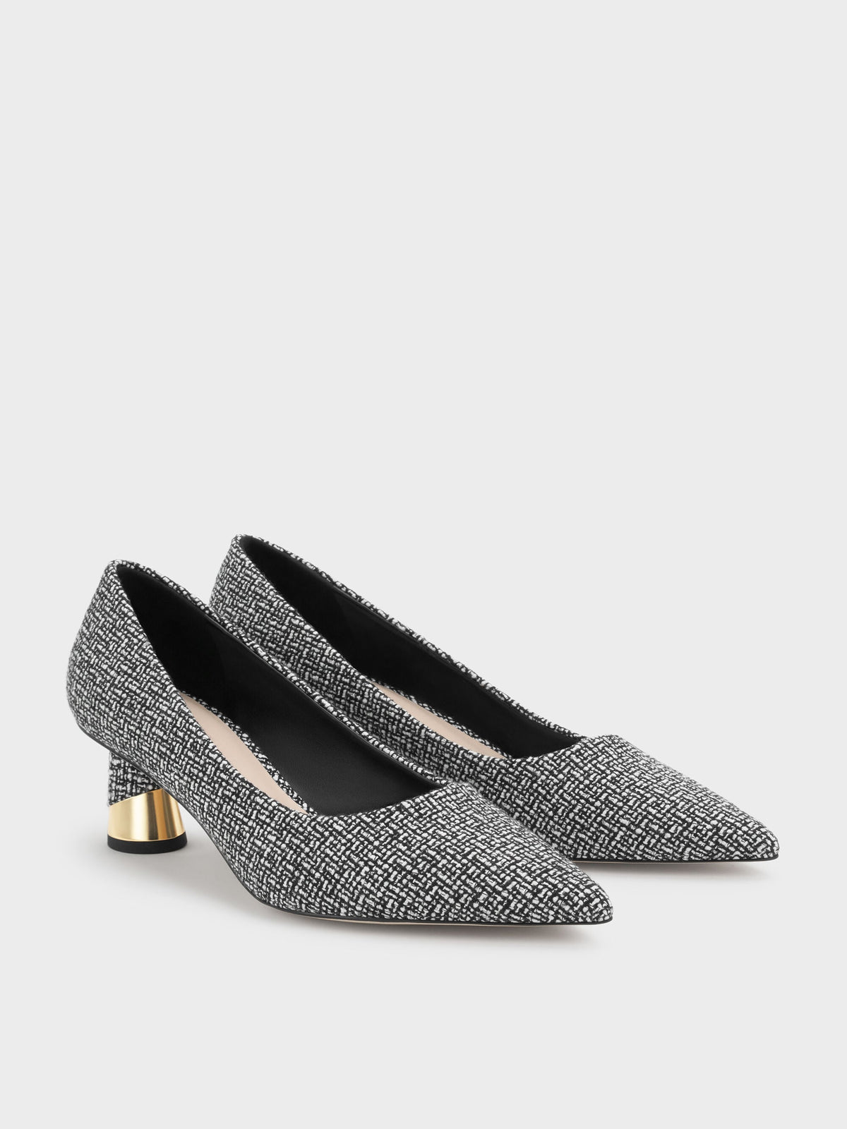 CHARLES & KEITH Quality / Cammie Tweed Metallic-Heel Pumps - Multi