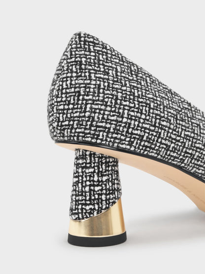 CHARLES & KEITH Quality / Cammie Tweed Metallic-Heel Pumps - Multi