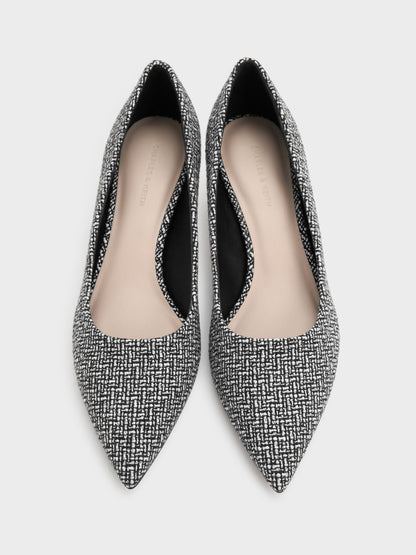 CHARLES & KEITH Quality / Cammie Tweed Metallic-Heel Pumps - Multi