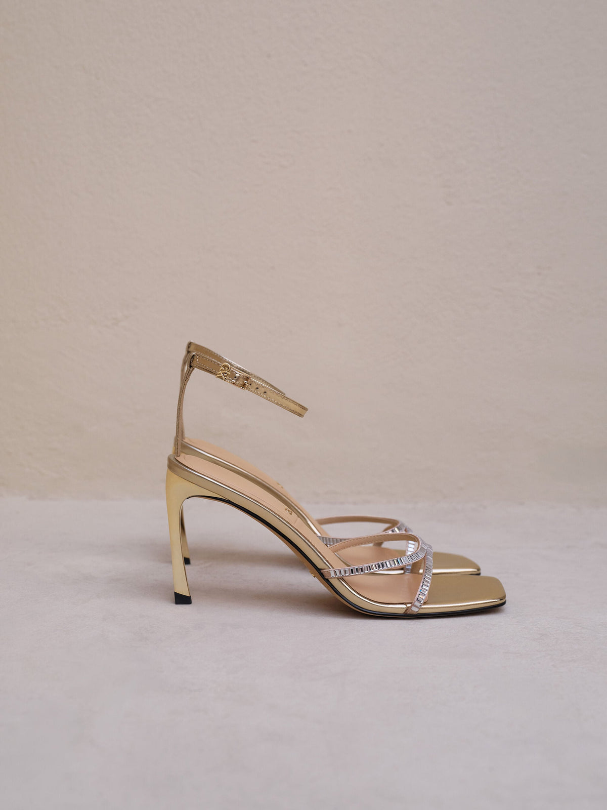 CHARLES & KEITH Latest / Jaylene Gem Stiletto Sandals - Gold