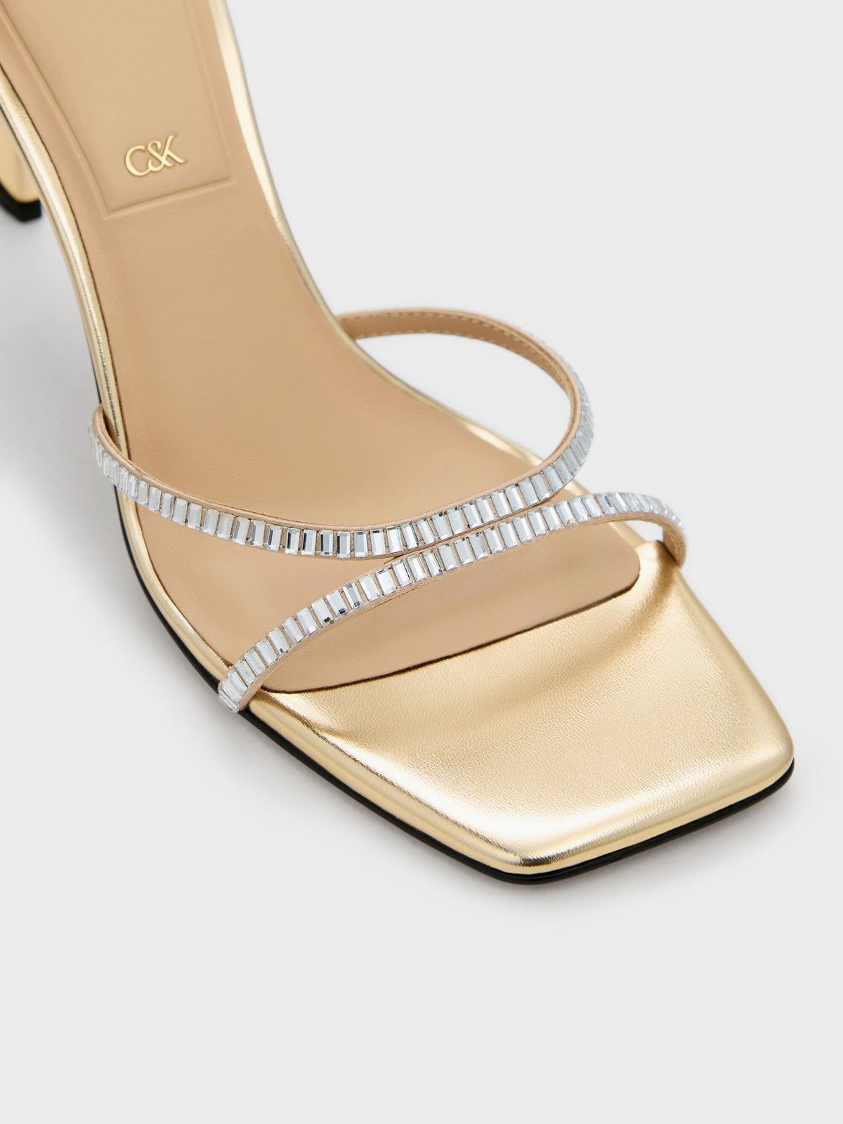 CHARLES & KEITH Latest / Jaylene Gem Stiletto Sandals - Gold