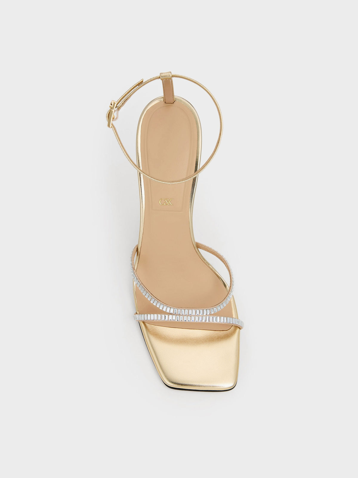 CHARLES & KEITH Latest / Jaylene Gem Stiletto Sandals - Gold