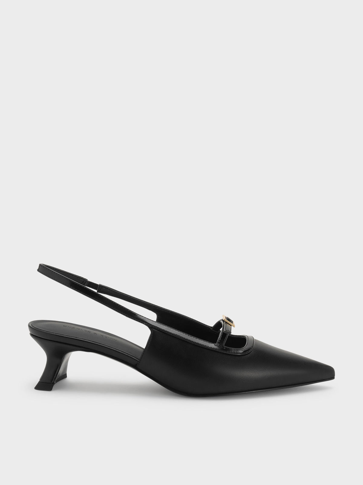CHARLES & KEITH Value / Buckle-Strap Slingback Pumps - Black