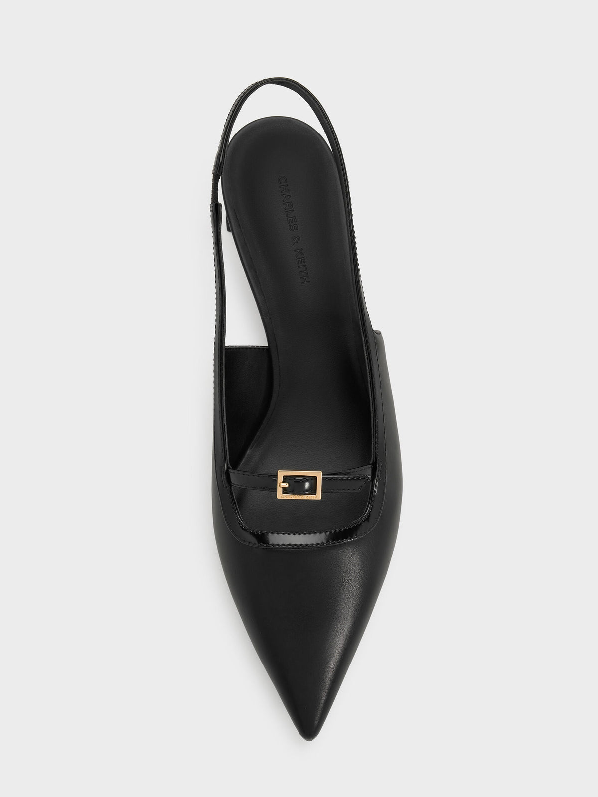 CHARLES & KEITH Value / Buckle-Strap Slingback Pumps - Black