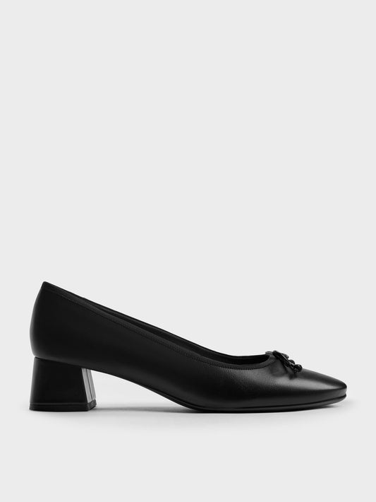 CHARLES & KEITH Sale / Bow Ballet Pumps - Black