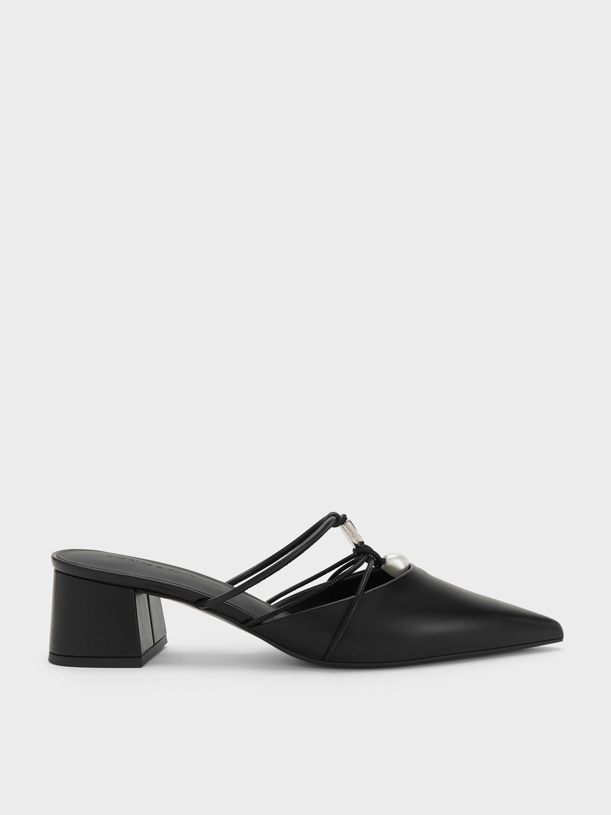 CHARLES & KEITH Recommended / Georgie Bead Pointed Mules - Black