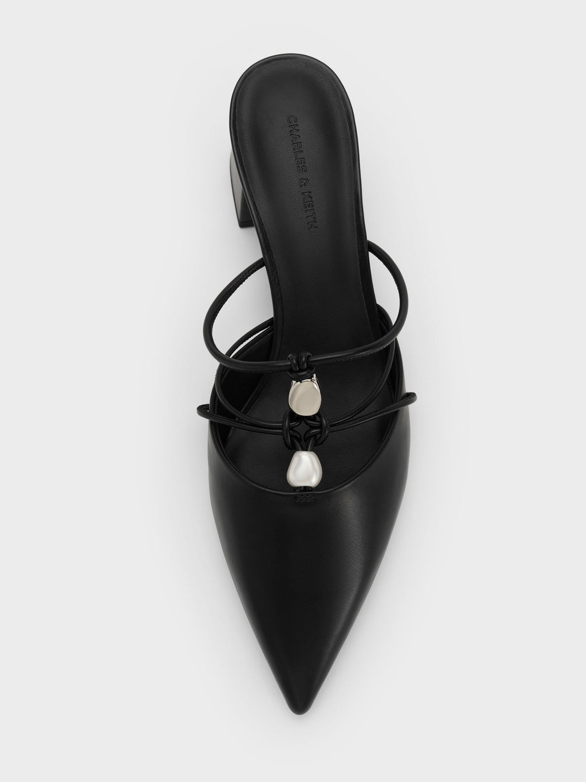 CHARLES & KEITH Recommended / Georgie Bead Pointed Mules - Black