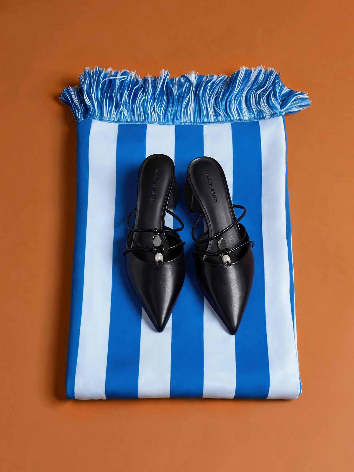 CHARLES & KEITH Recommended / Georgie Bead Pointed Mules - Black