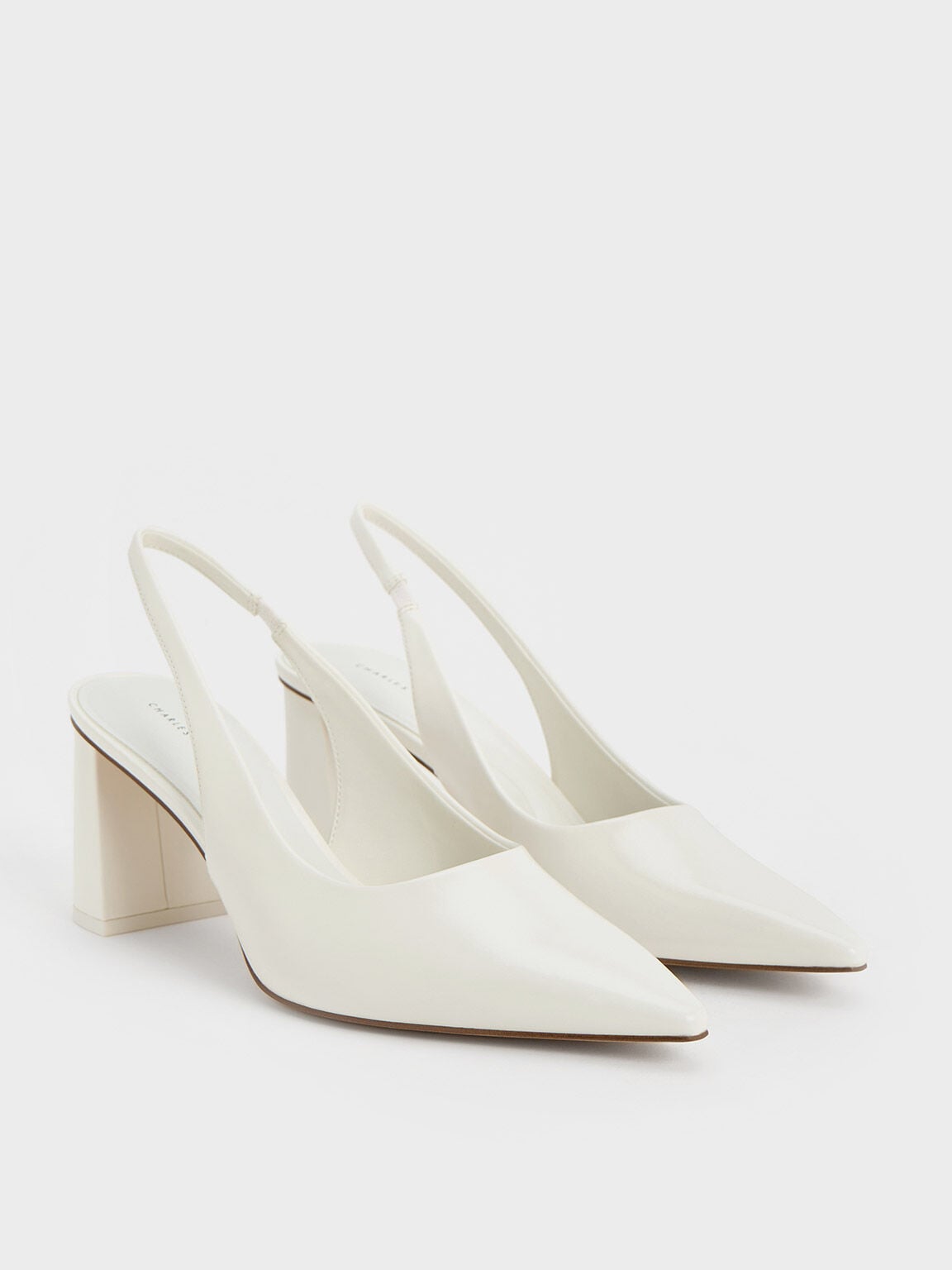 CHARLES & KEITH Special Offer / Teagan Pointed Slingback Pumps - White