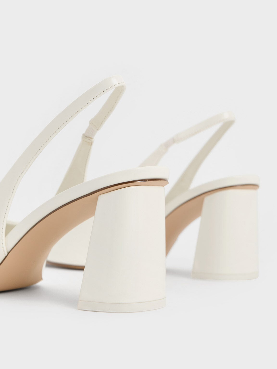 CHARLES & KEITH Special Offer / Teagan Pointed Slingback Pumps - White
