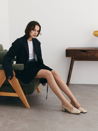 CHARLES & KEITH Signature / Lando Two-Tone Mary Jane Pumps - Chalk