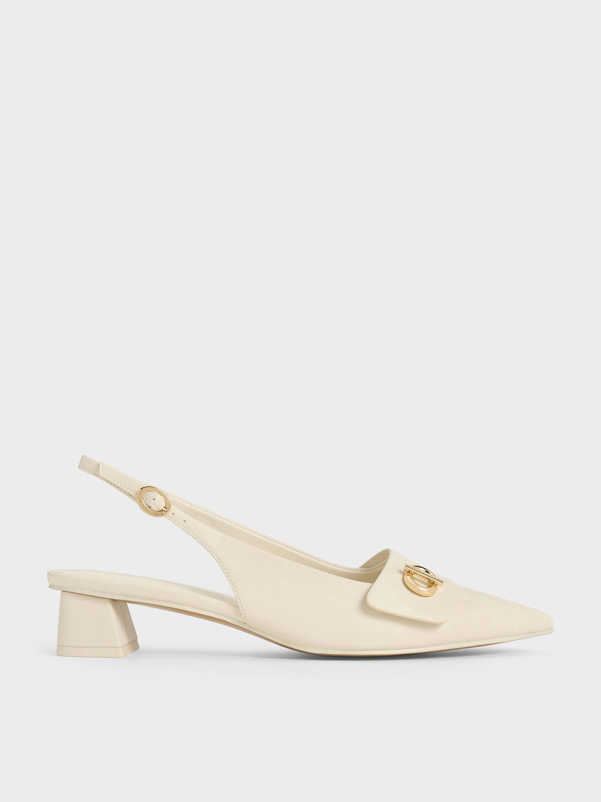 CHARLES & KEITH Everyday / Marley Slingback Pumps - Chalk