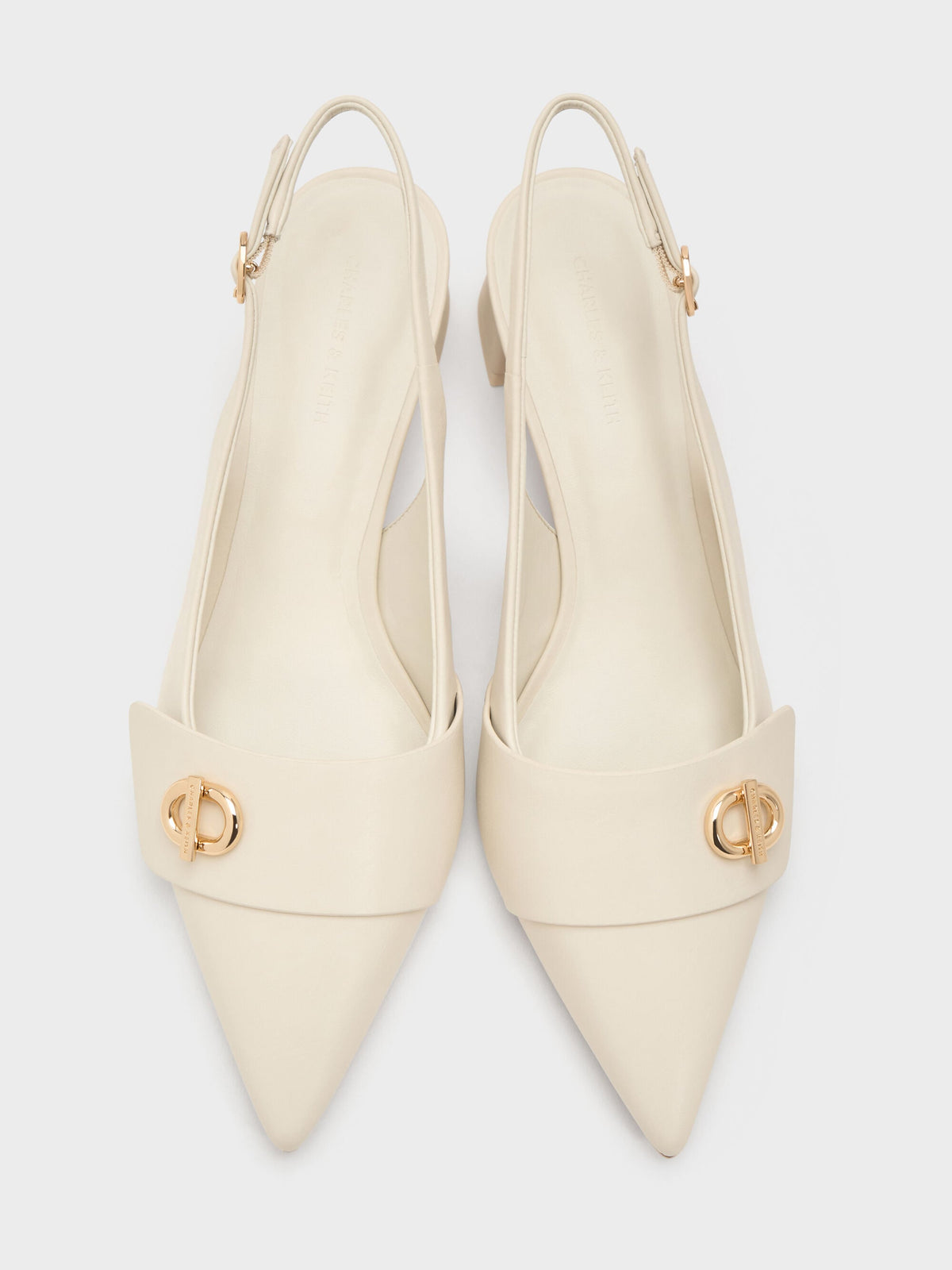 CHARLES & KEITH Everyday / Marley Slingback Pumps - Chalk