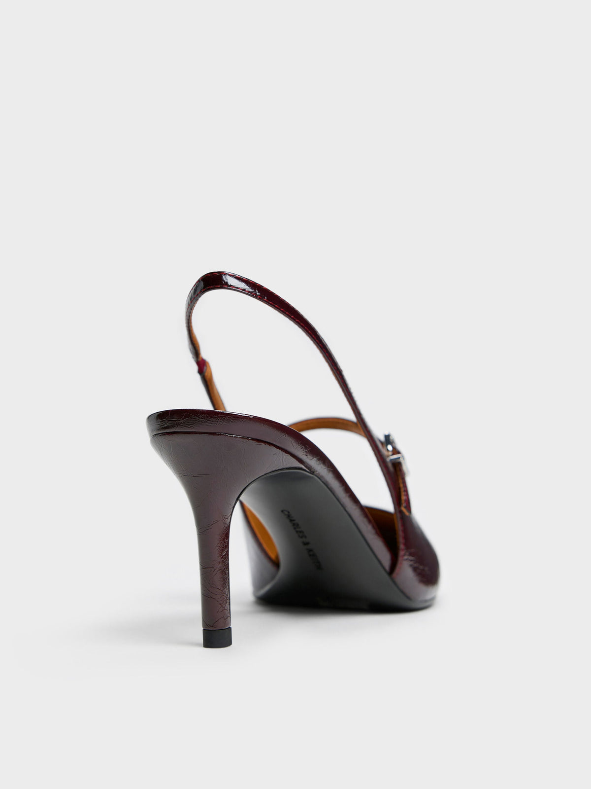 CHARLES & KEITH Sale / Pointed Slingback Mary Jane Pumps - Burgundy