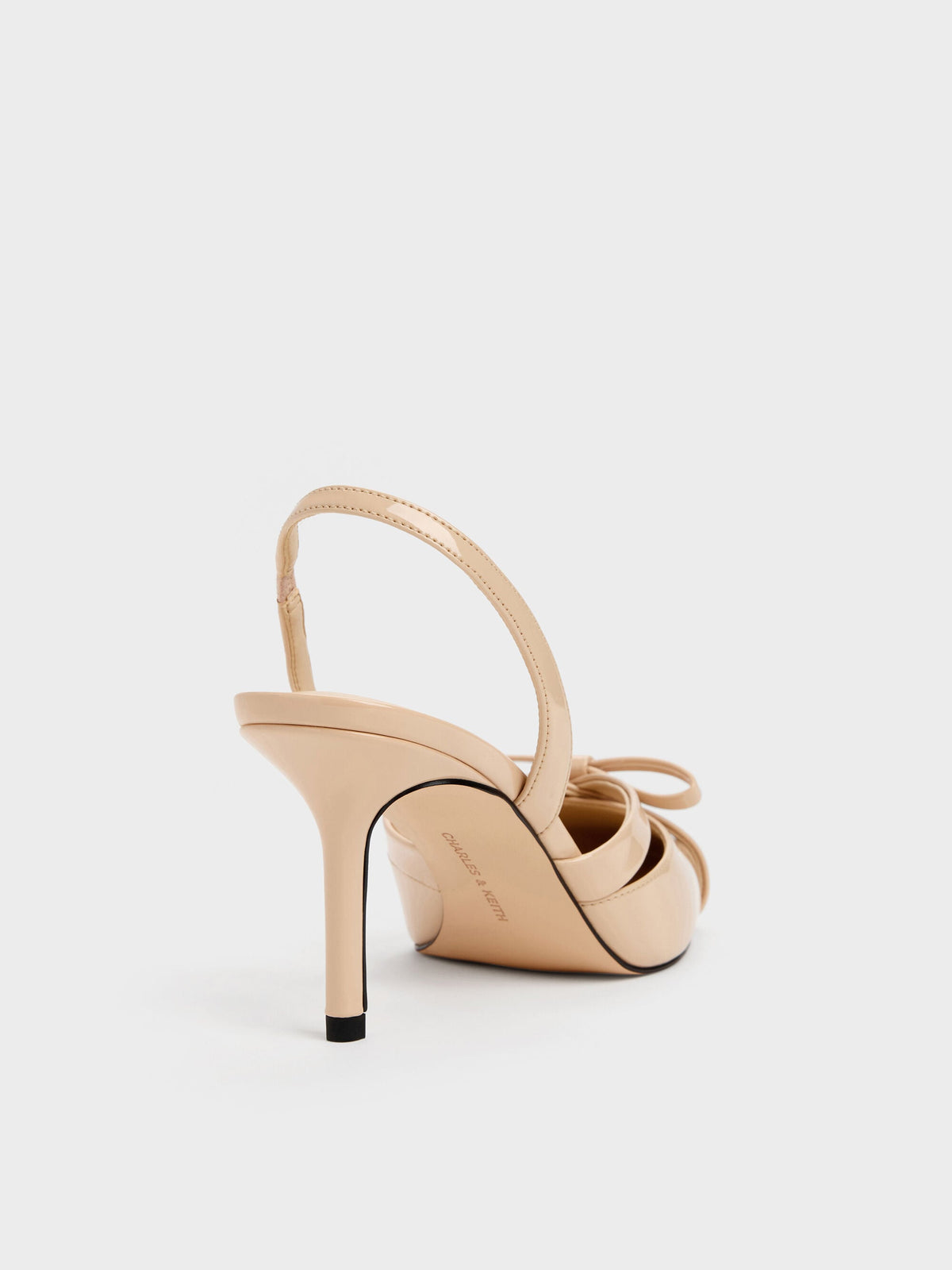 CHARLES & KEITH Sale / Kaleen Patent Slingback Stilettos - Nude