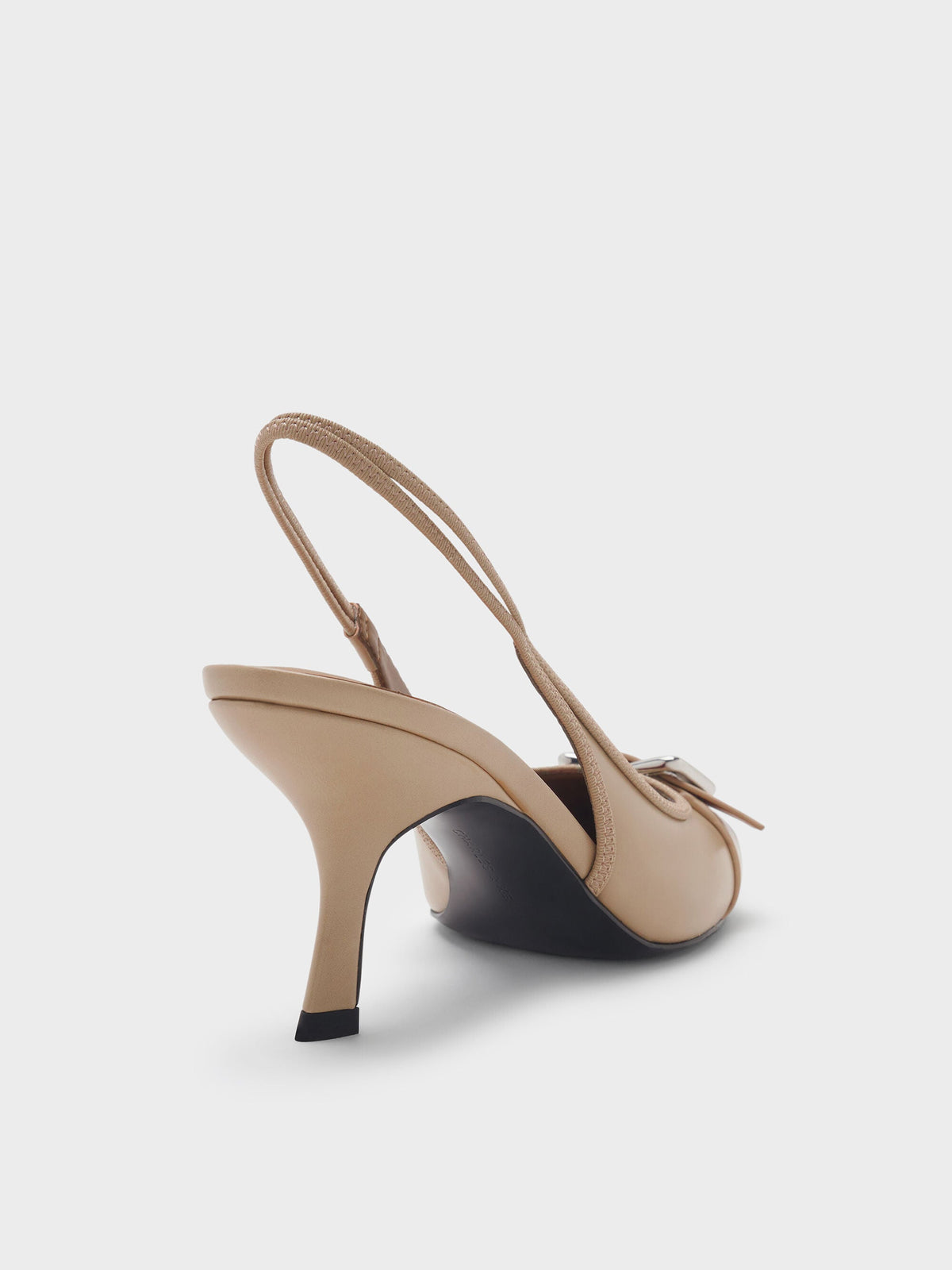 CHARLES & KEITH Special Offer / Anita Buckled Pointed Slingback Pumps - Taupe