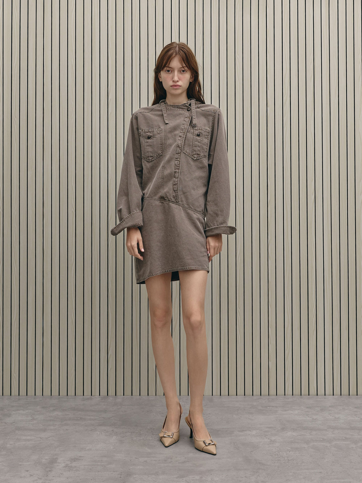 CHARLES & KEITH Special Offer / Anita Buckled Pointed Slingback Pumps - Taupe