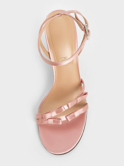 CHARLES & KEITH Everyday / Jessy Bow Stiletto Sandals - Pink