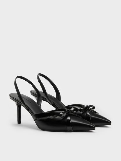 CHARLES & KEITH Quality / Kaleen Slingback Stilettos - Black