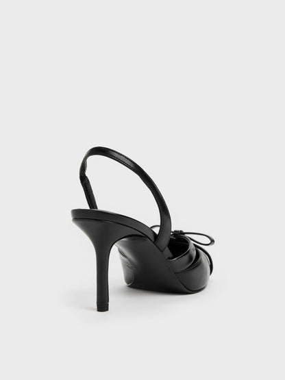 CHARLES & KEITH Quality / Kaleen Slingback Stilettos - Black