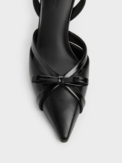 CHARLES & KEITH Quality / Kaleen Slingback Stilettos - Black