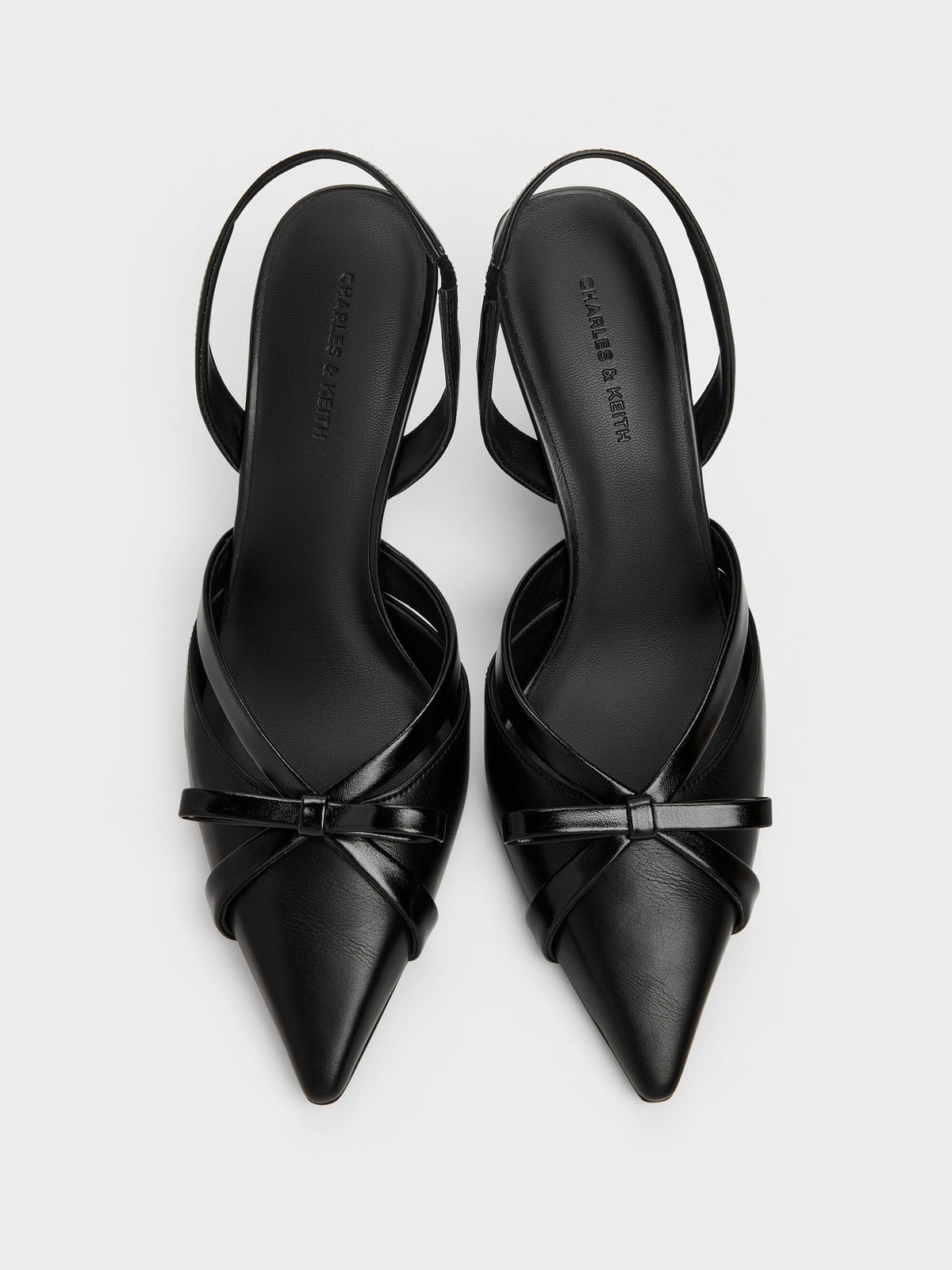 CHARLES & KEITH Quality / Kaleen Slingback Stilettos - Black