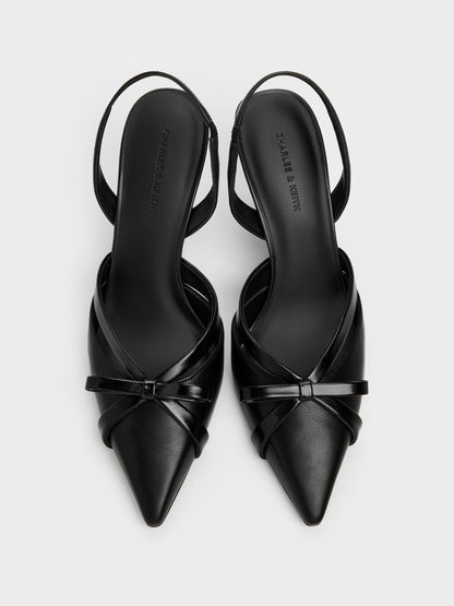 CHARLES & KEITH Quality / Kaleen Slingback Stilettos - Black