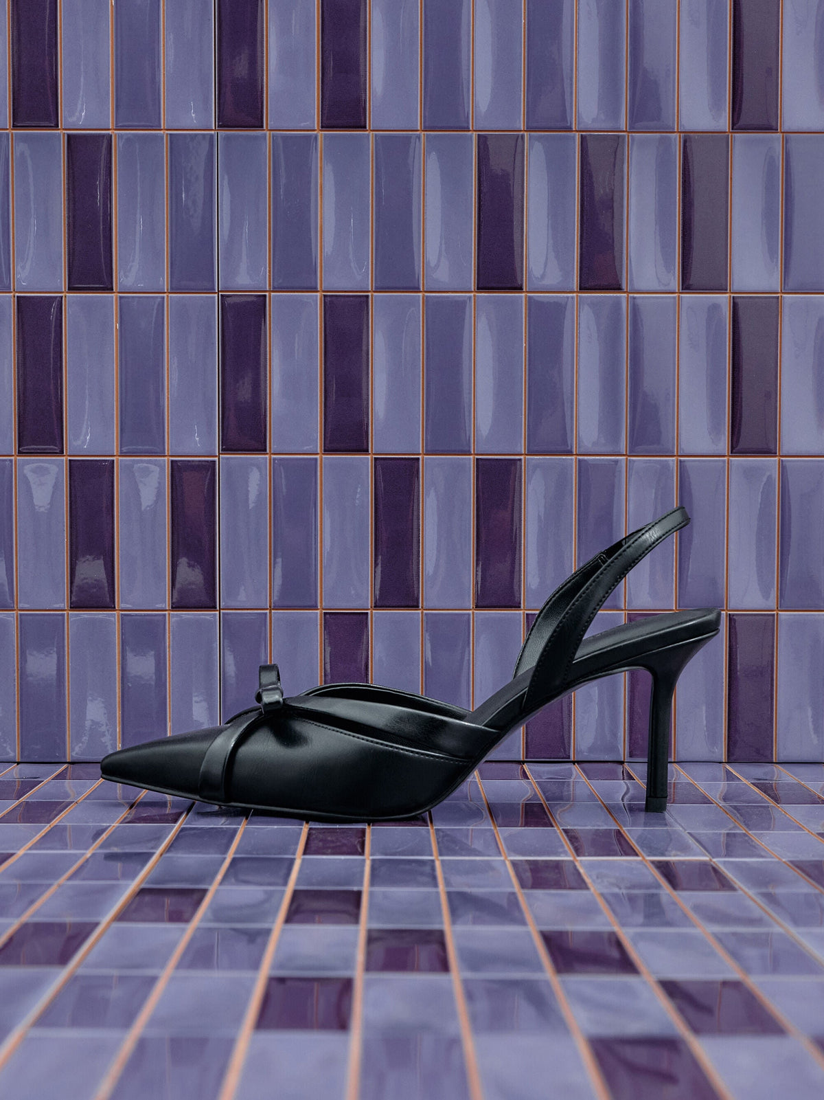 CHARLES & KEITH Quality / Kaleen Slingback Stilettos - Black