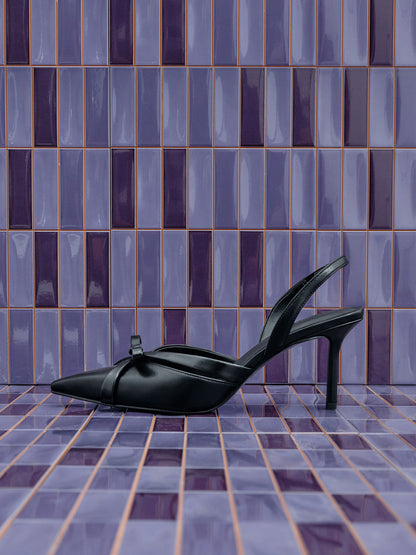 CHARLES & KEITH Quality / Kaleen Slingback Stilettos - Black
