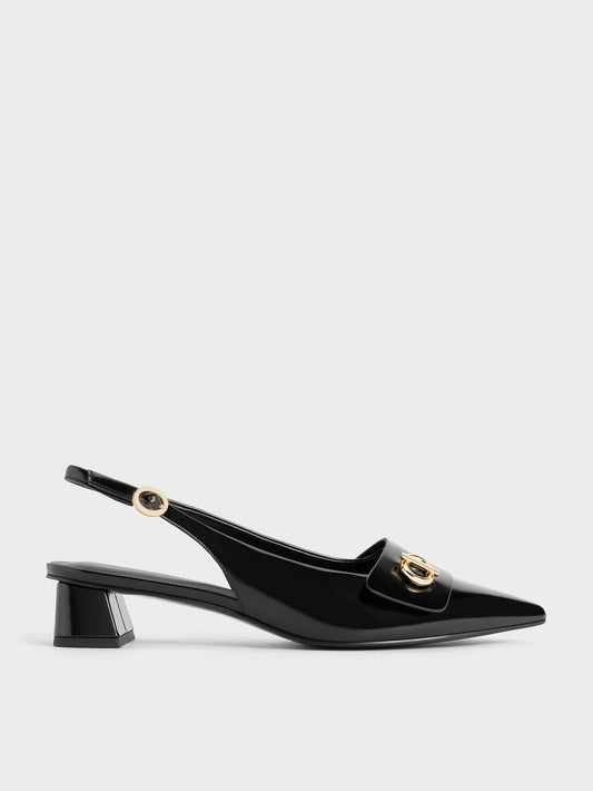 CHARLES & KEITH Customer Favorite / Marley Slingback Pumps - Black Box