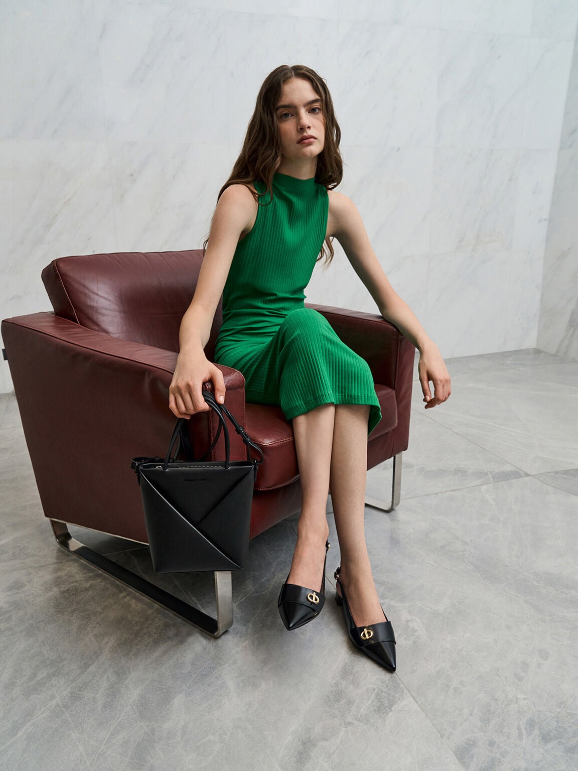 CHARLES & KEITH Customer Favorite / Marley Slingback Pumps - Black Box