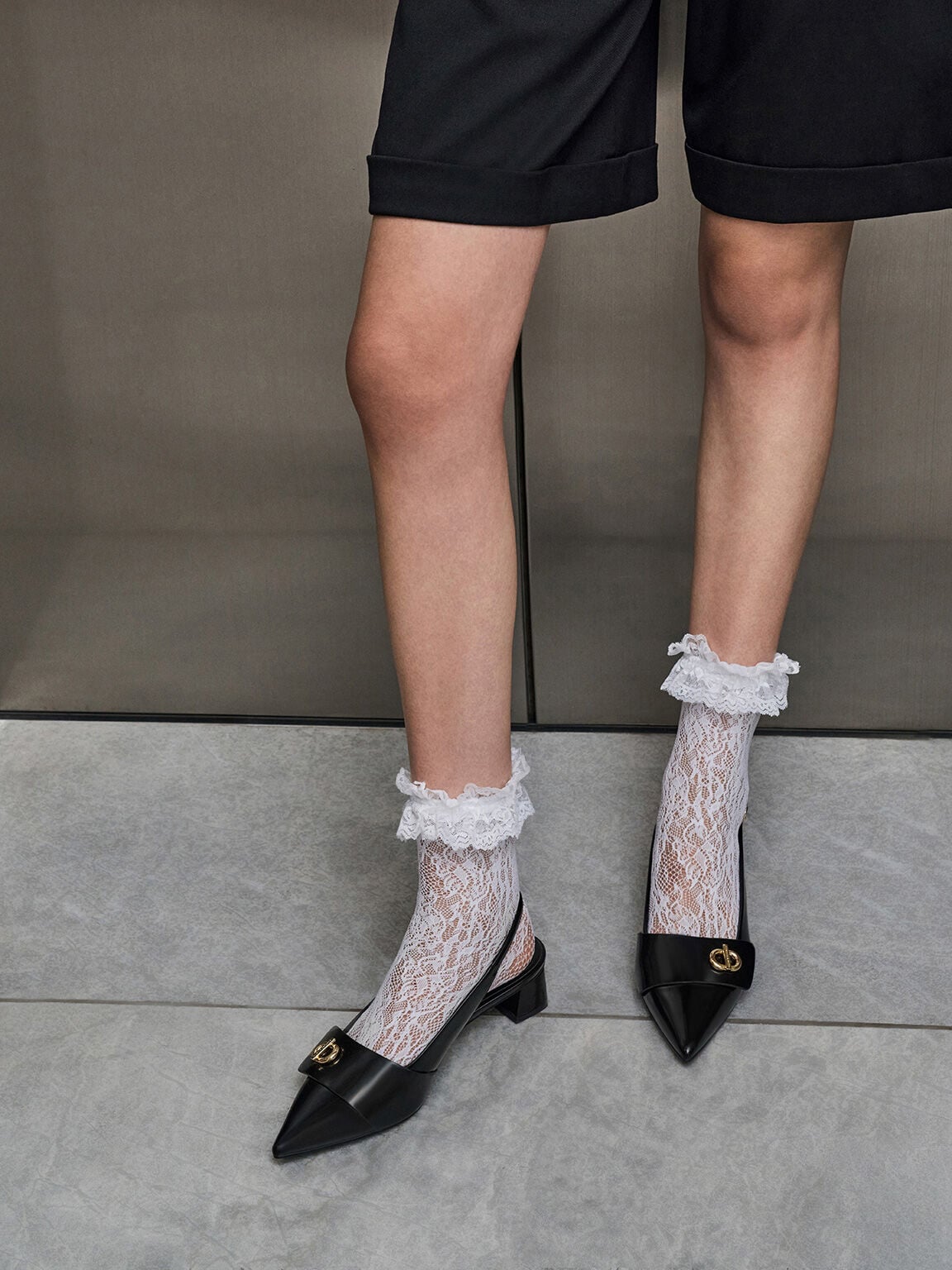 CHARLES & KEITH Customer Favorite / Marley Slingback Pumps - Black Box