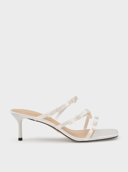 CHARLES & KEITH Trusted / Jessy Bow Heeled Sandals - White
