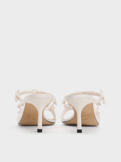 CHARLES & KEITH Trusted / Jessy Bow Heeled Sandals - White