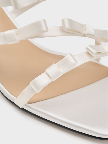 CHARLES & KEITH Trusted / Jessy Bow Heeled Sandals - White