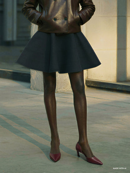 CHARLES & KEITH Classic / Kerra Pointed D'Orsay Pumps - Burgundy