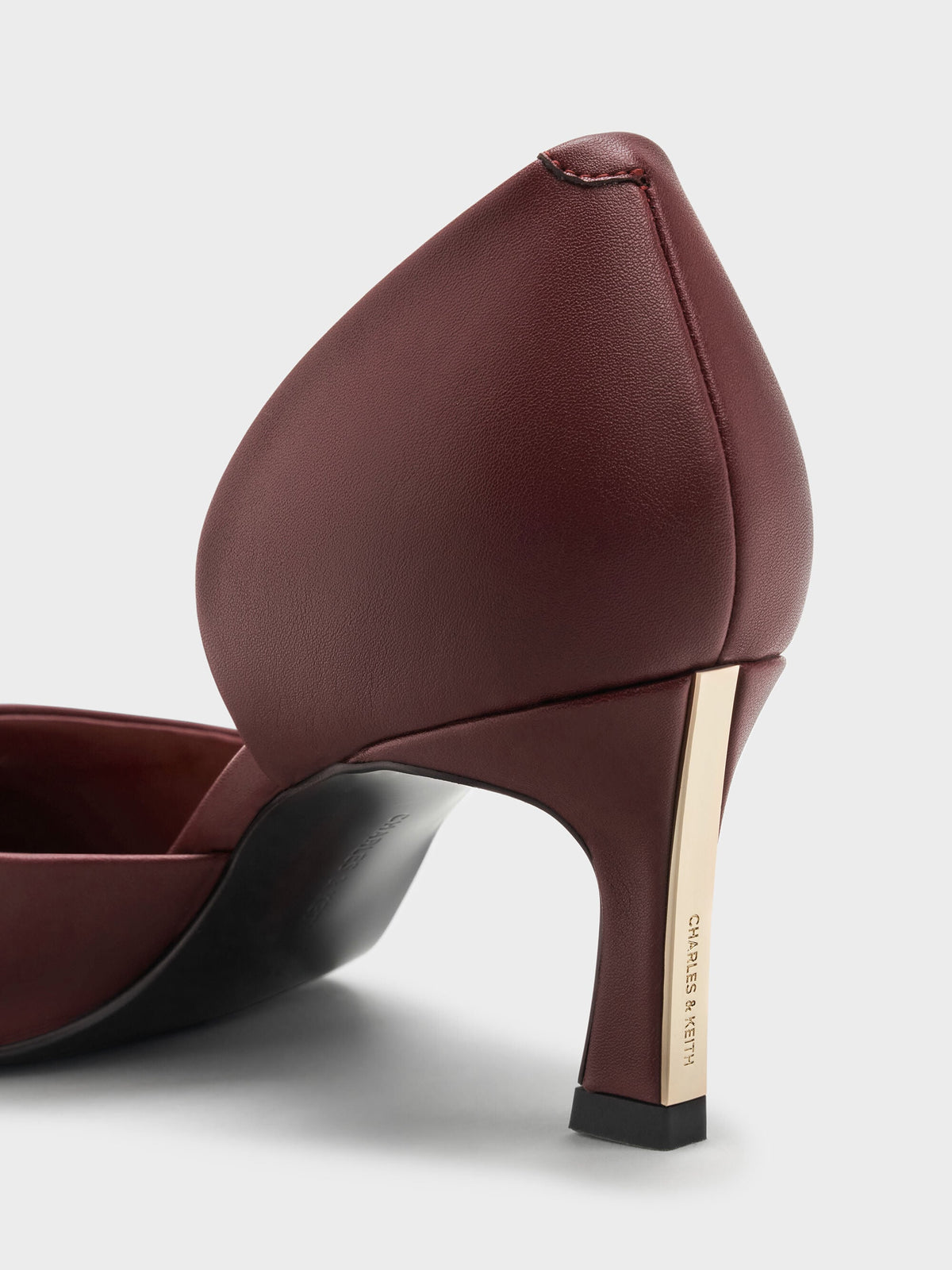 CHARLES & KEITH Classic / Kerra Pointed D'Orsay Pumps - Burgundy