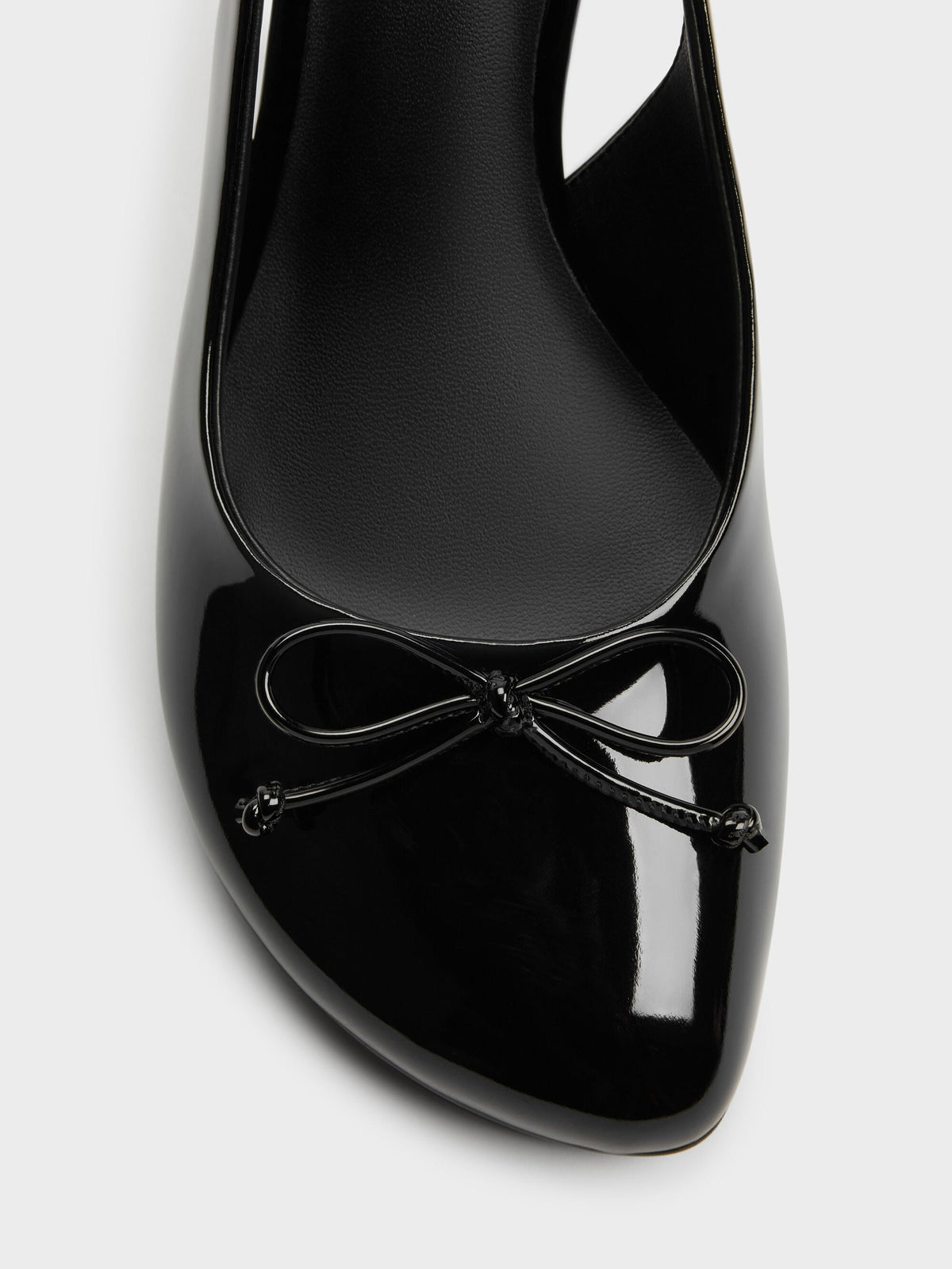 CHARLES & KEITH Special Offer / Imani Patent Asymmetric Slingback Pumps - Black Patent