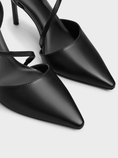 CHARLES & KEITH Premium / Cordelia Pointed Slingback Pumps - Black