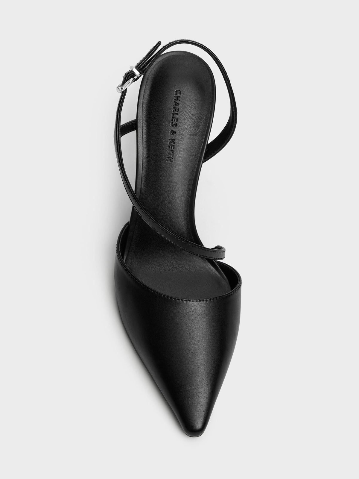 CHARLES & KEITH Premium / Cordelia Pointed Slingback Pumps - Black