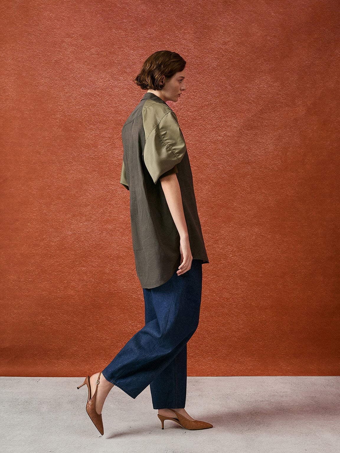 CHARLES & KEITH Recommended / Ivette Woven Pointed Slingback Pumps - Brown